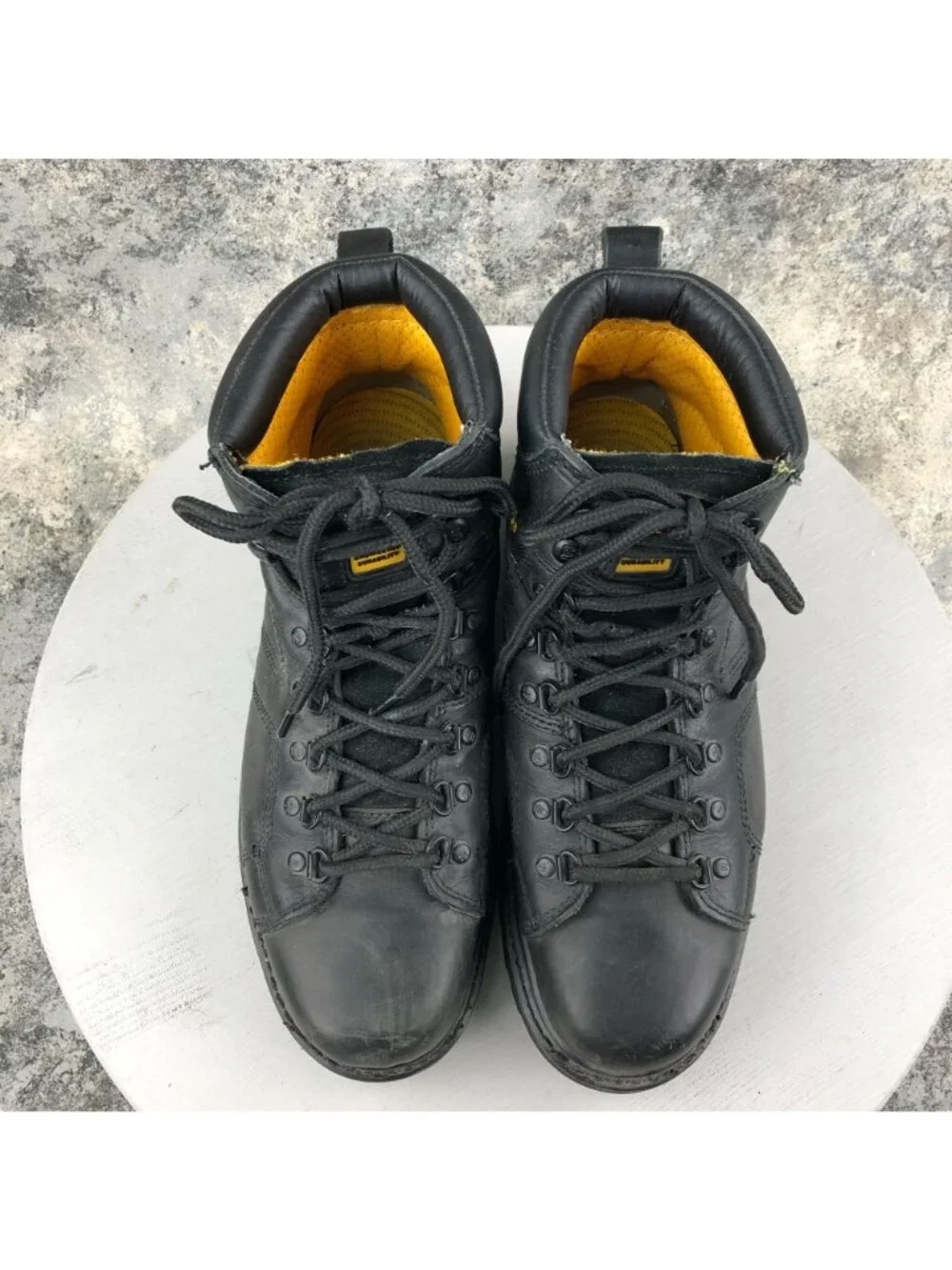 Caterpillar Men's Size 11 Black Leather Soft Toe Lace-Up Oil Resistant Work Boot